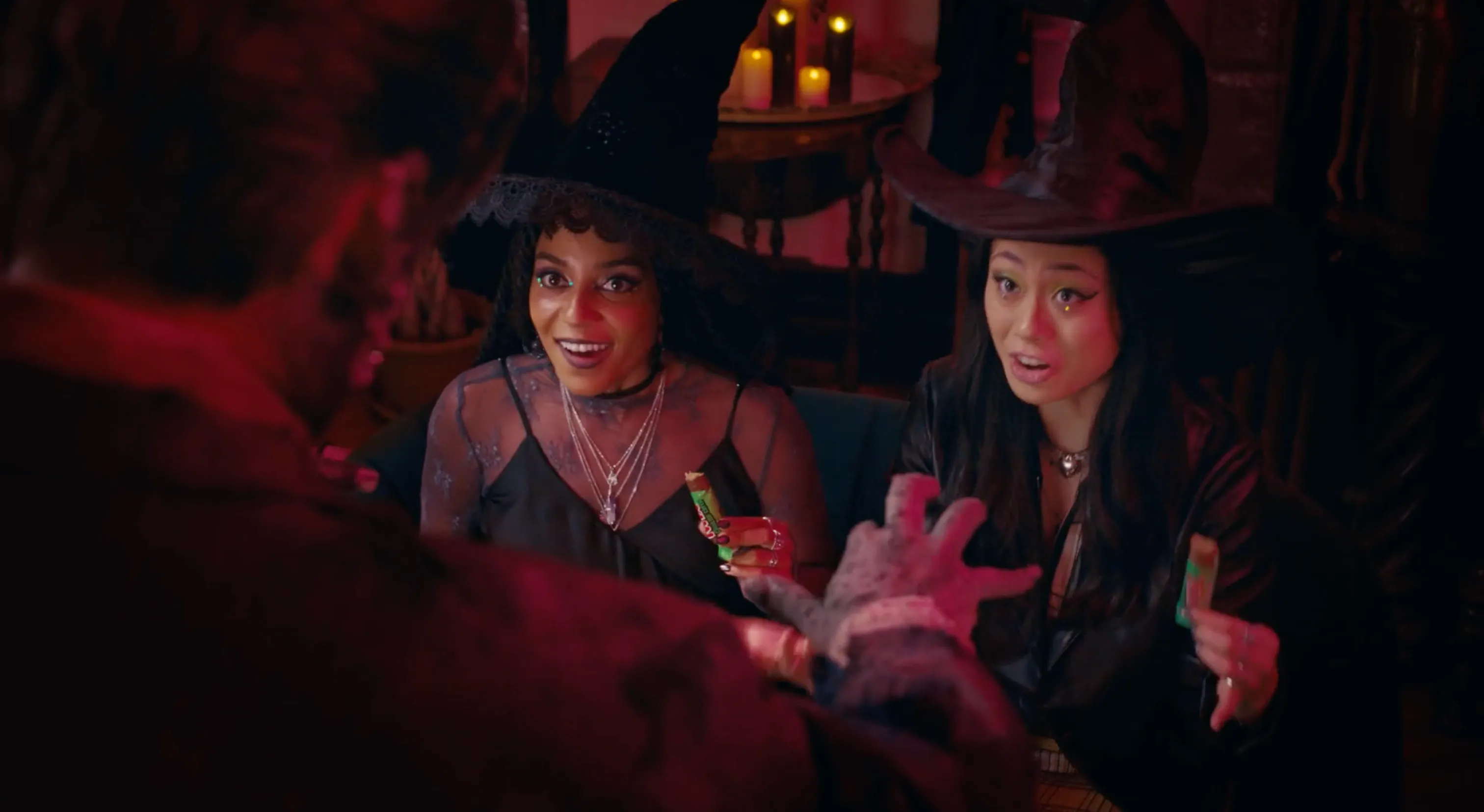 Two witchy hair and makeup looks by Emily Emerson for Twix Halloween